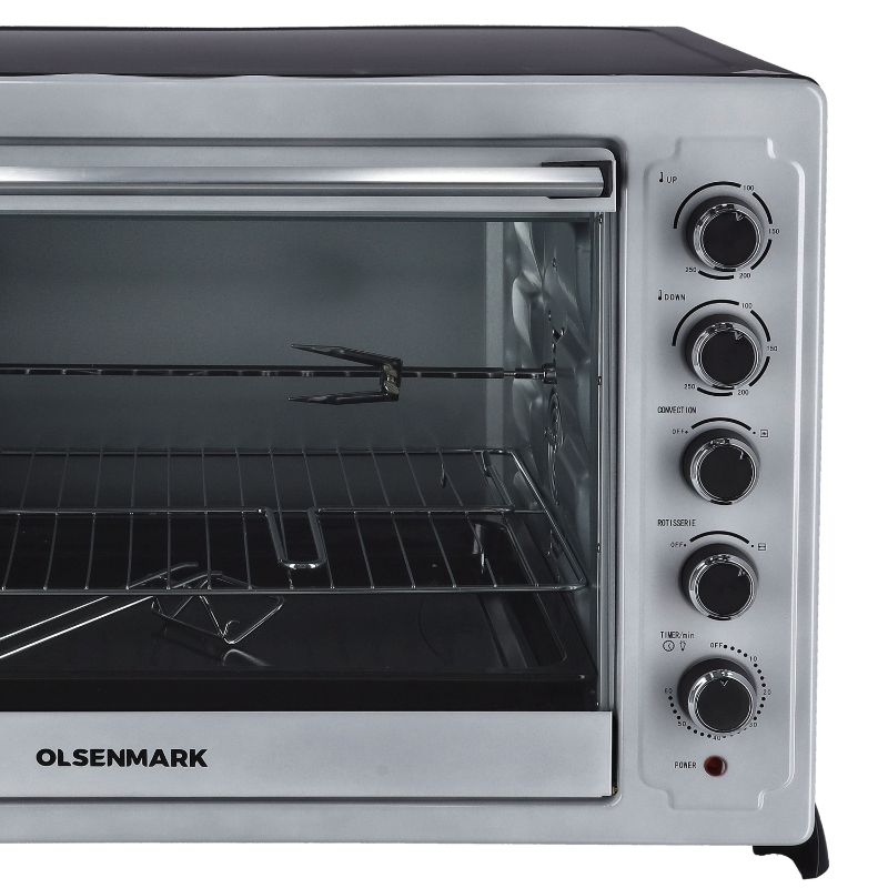Olsenmark 100L Electric Toaster Oven with Convection & Rotisserie – 2800W | Silver/Black | OMO2264