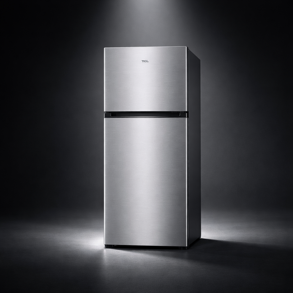 TCL P370TMN Top Mount Refrigerator – 286L, No Frost, Silver