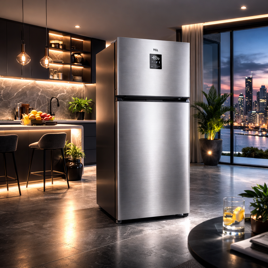 TCL P700TMN Top Mount Refrigerator – 538L, No Frost, Inverter, Inox