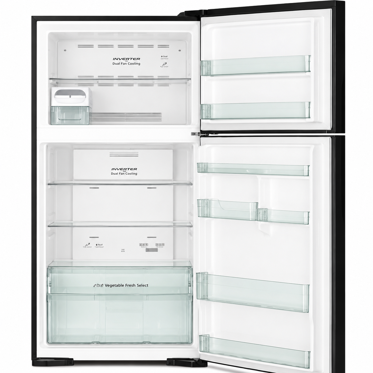 HITACHI 550L Double Door Refrigerator | Inverter Dual Fan Cooling | Brilliant Silver | R-V760PK7K