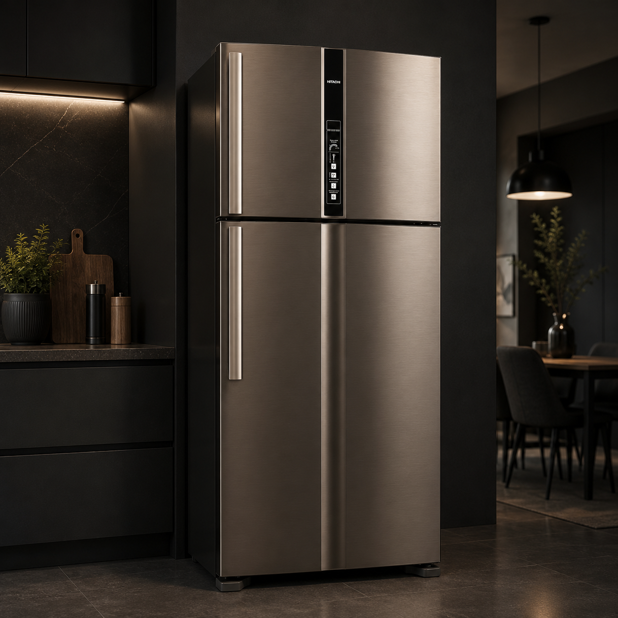 HITACHI 700L Super Big2 Double Door Refrigerator | Inverter Dual Fan Cooling | Brilliant Silver | R-V990PK1K2
