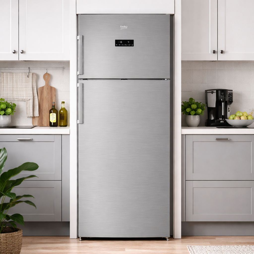Beko 505L Top Mount Refrigerator RDNE550K21ZPX – No Frost, Active Fresh Blue Light