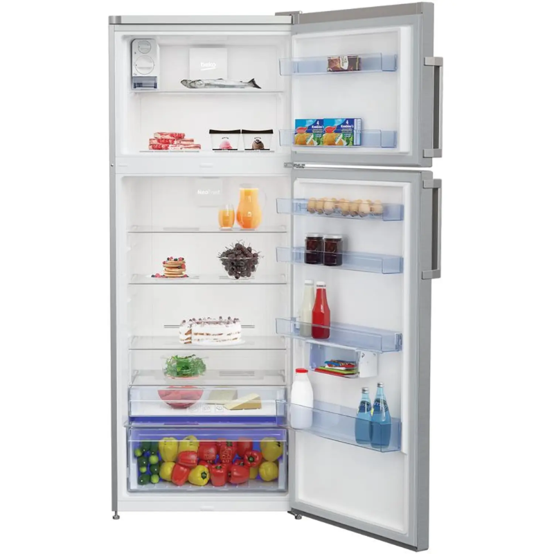 Beko 505L Top Mount Refrigerator RDNE550K21ZPX – No Frost, Active Fresh Blue Light