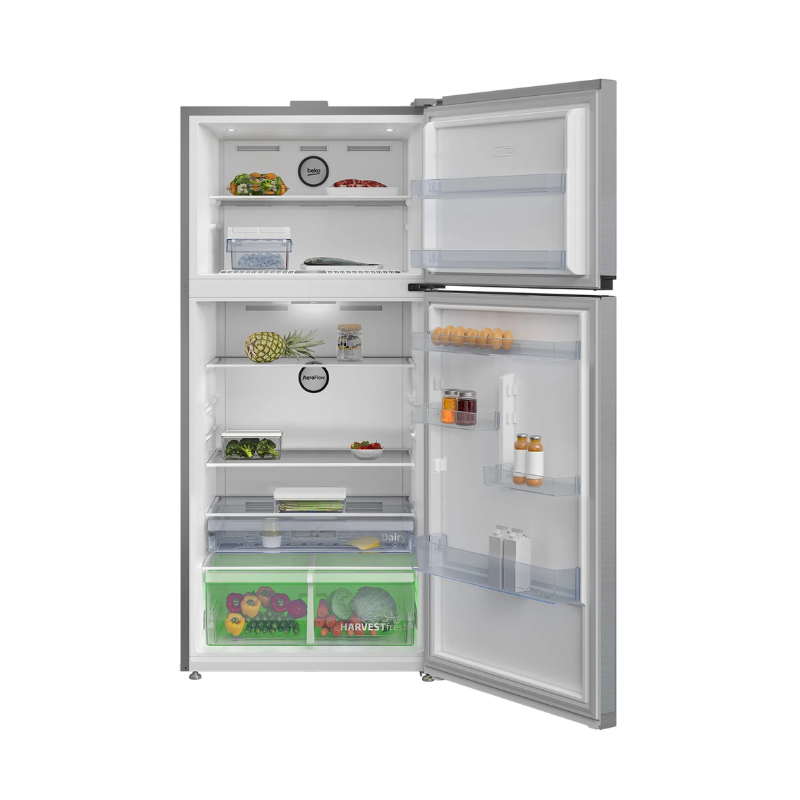 Beko 650L Double Door Refrigerator RDNE850XS – Inverter, No Frost, Titanium Inox