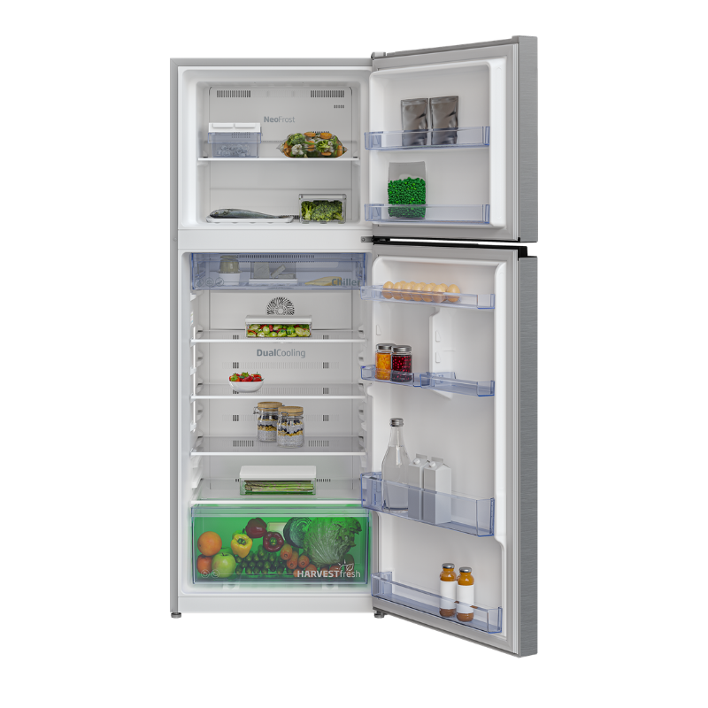 Beko 409L Top Freezer Refrigerator RDNT401XS with ProSmart Inverter & No Frost – Brushed Silver