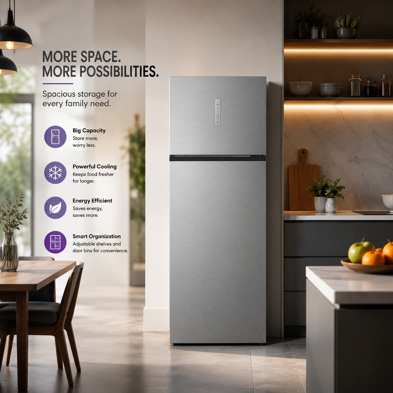 HISENSE Top Mount Refrigerator 729L Gross / 557L Net | Inverter | Total No Frost | RT3N729NBI