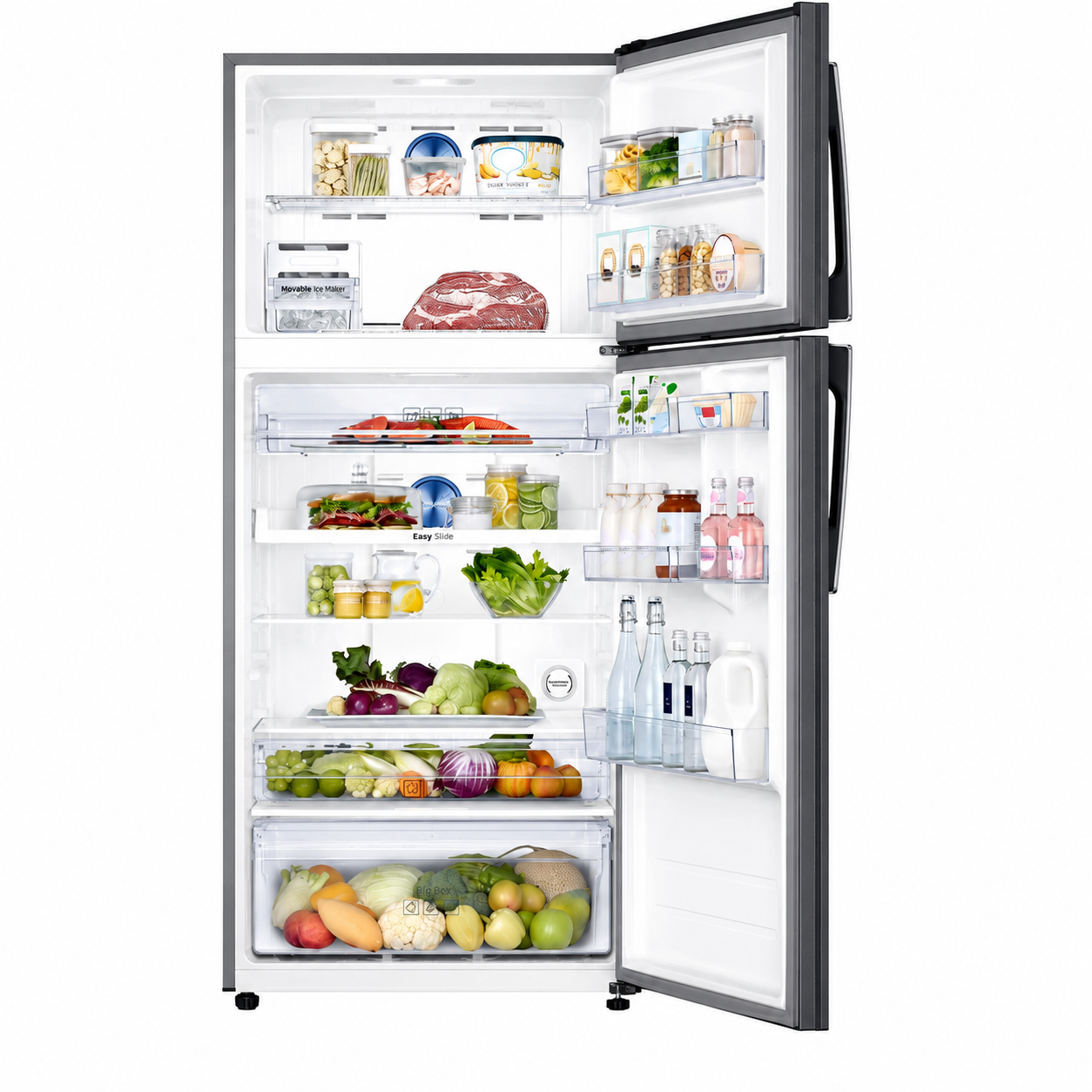 Samsung Top Mount Refrigerator 504L RT50K6350SL/MG | Twin Cooling Plus™ | Digital Inverter | EZ Clean Steel