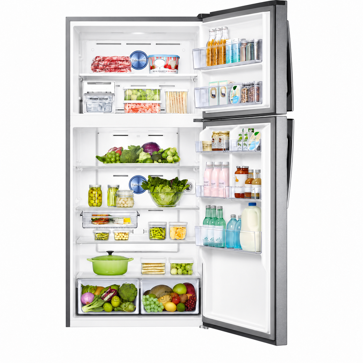 Samsung Top Mount Refrigerator 588L RT58K7050SL/MG (RT59K7050SL) | Twin Cooling Plus™ | SpaceMax™ | Digital Inverter