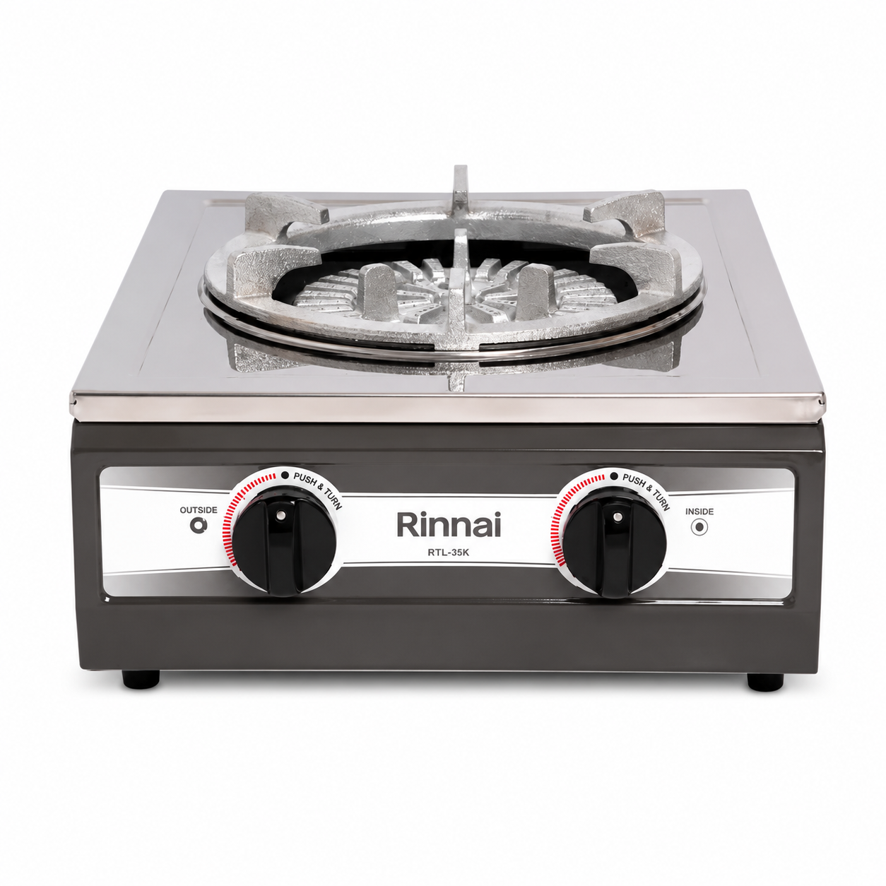 RINNAI RTL-35K Automatic Single Burner Gas Cooker | 6.7kW | Cast Iron Burner | Piezo Ignition