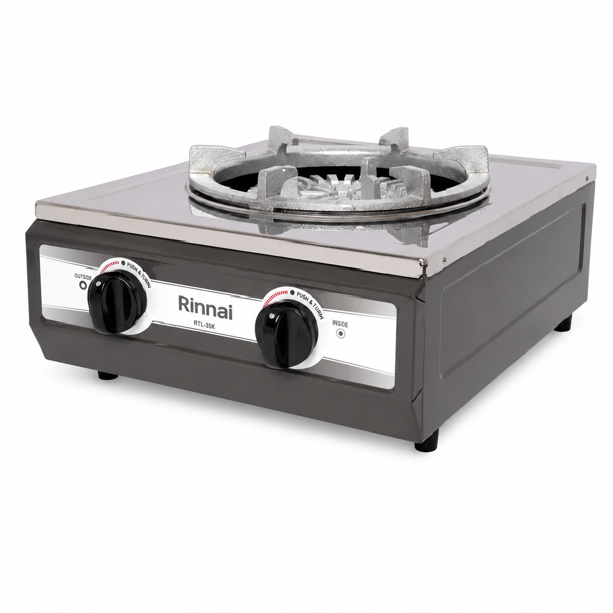 RINNAI RTL-35K Automatic Single Burner Gas Cooker | 6.7kW | Cast Iron Burner | Piezo Ignition