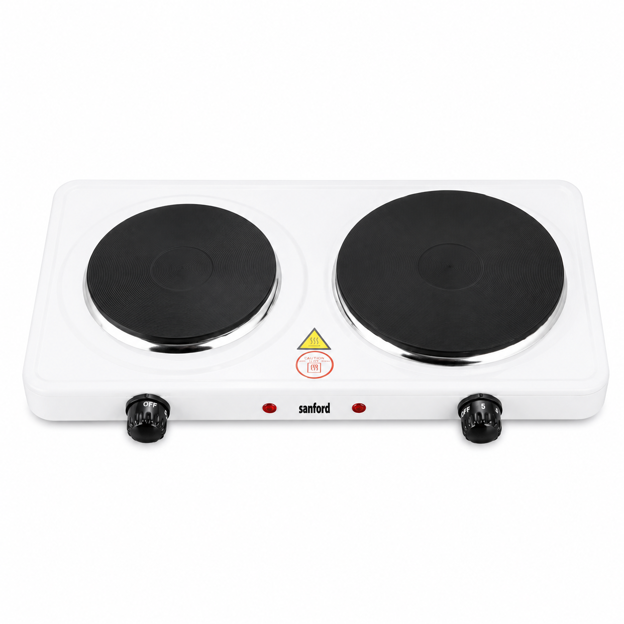 SANFORD Double Electric Hot Plate | 2500W | Dual Heating Plates | 5 Temperature Settings | SF5012HPT