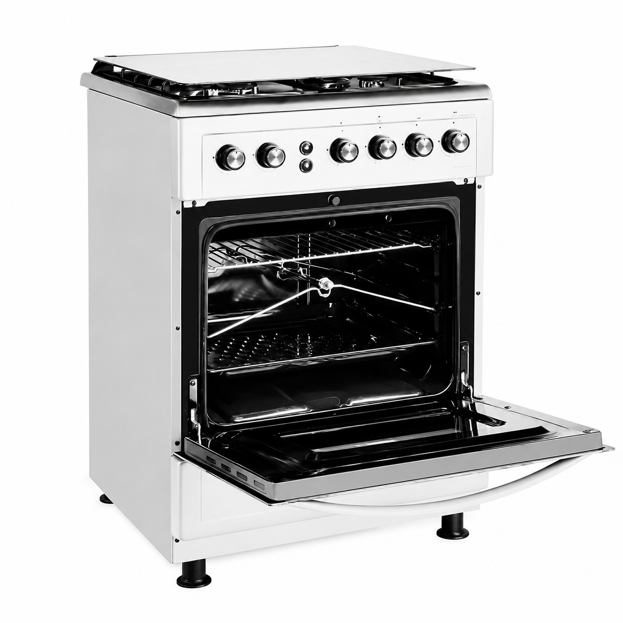 Super General SGC-6490MSFS 60×60cm 4 Burner Gas Cooking Range | Full Safety | Gas Grill | Rotisserie