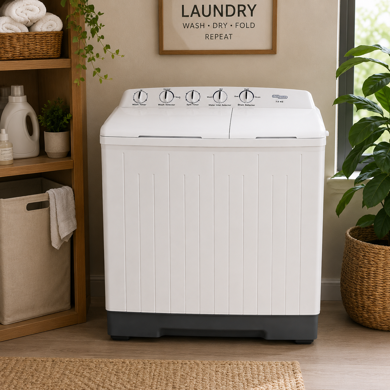 Super General SGW1400 14kg Semi-Automatic Top Load Washing Machine