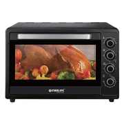 Stargold 73L Stainless Steel Electric Oven with Dual Layer Heating – 2200W | SL-1555 Black