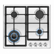 SIMFER SMF605BHGSC 60cm Built-in Gas Hob | 4 Burners | Full Flame Safety | Stainless Steel
