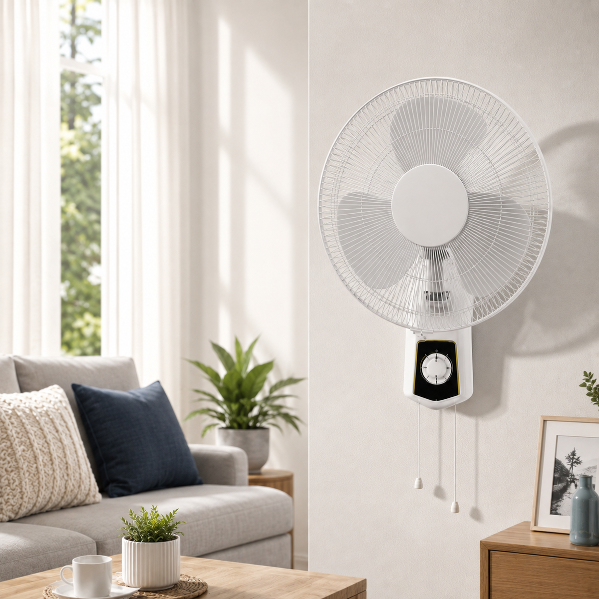 SELEX SWF-16-AB 16-Inch Wall Fan 55W | 3-Speed Copper Motor