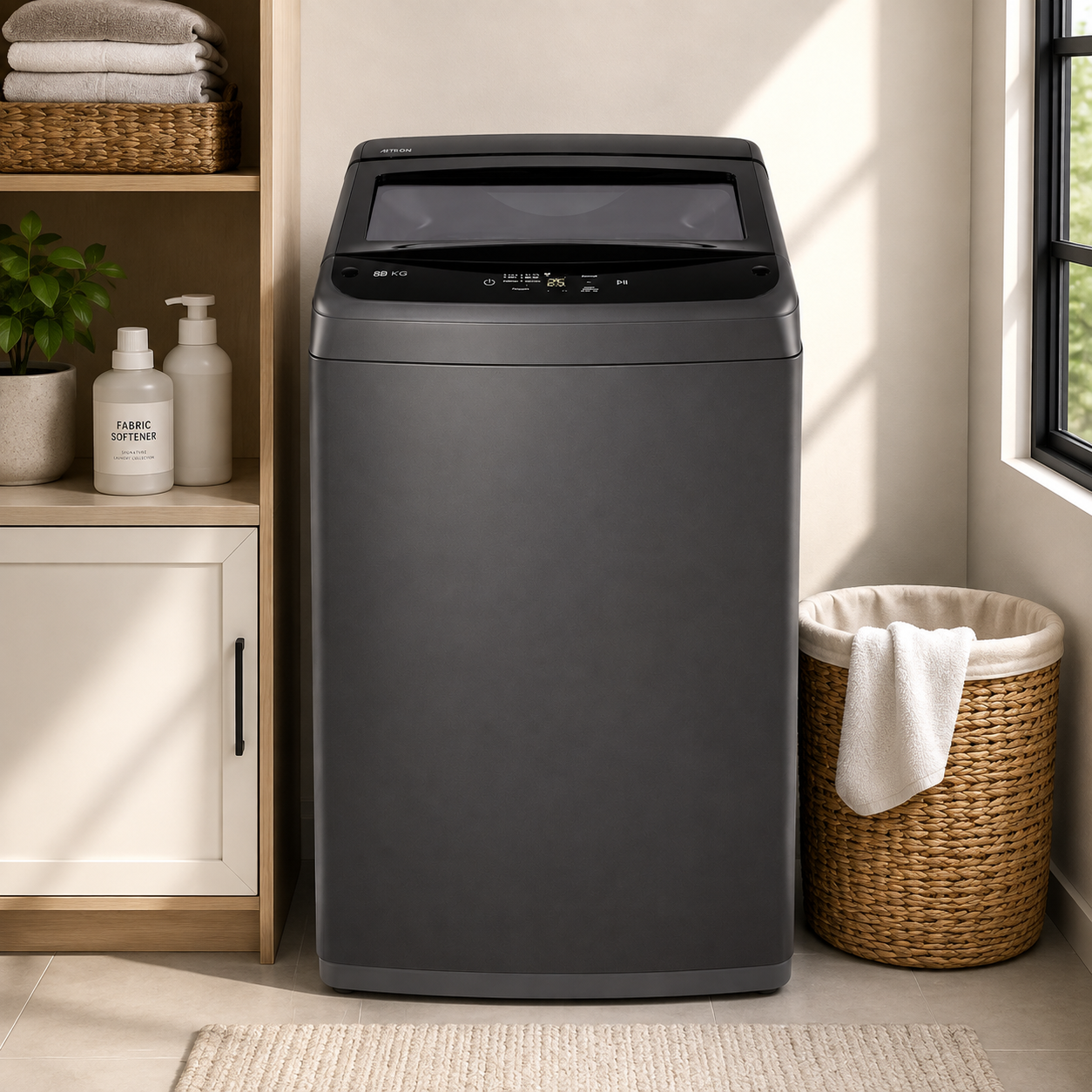 LG 9KG Top Load Automatic Washing Machine T65S1TDDT2 | Smart Inverter | TurboDrum™ | Black