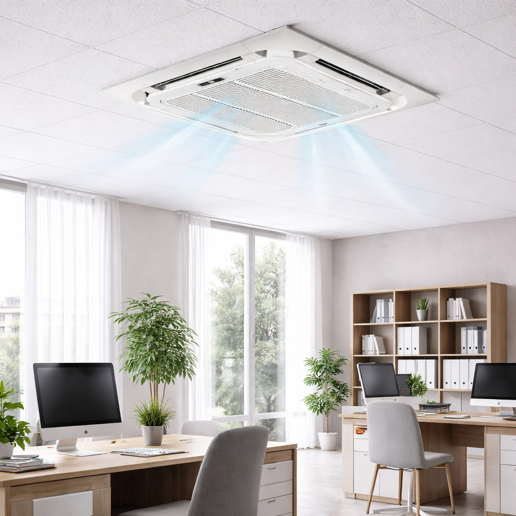 TCL 4 Ton Cassette Air Conditioner TCC-48CCRA/U3T1 – 8-Way Airflow Commercial AC