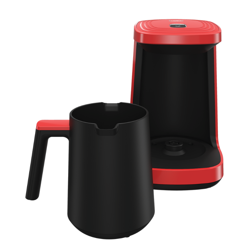 Beko Turkish Coffee Maker TKM2940K – 500W, One-Touch Control, Anti-Spill, Red