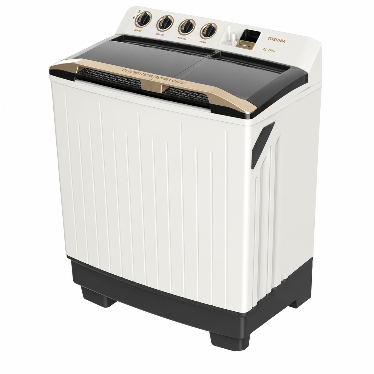 Toshiba VH-H130WB Twin Tub Semi Automatic Washing Machine 12KG Wash / 7KG Spin Dryer | White