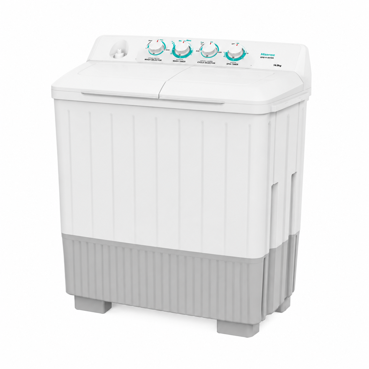 HISENSE 14kg Semi Automatic Twin Tub Washing Machine | 7.5kg Spin | Heavy Duty Motor | XPB140-SXC14